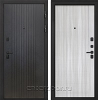 Входная металлическая дверь Интекрон Профит Black В-07 (Лофт черный / Сандал белый)