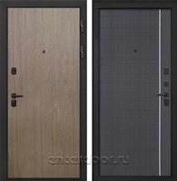 Входная металлическая дверь Интекрон Профит Black В-07 (Шпон Венге коричневый / Венге)