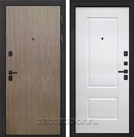 Входная металлическая дверь Интекрон Профит Black Альба (Шпон Венге коричневый / Роял вуд белый)
