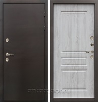 Входная металлическая дверь с терморазрывом Лекс Термо Сибирь 3К Сосна белая (панель №110)