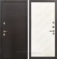 Входная металлическая дверь с терморазрывом Лекс Термо Сибирь 3К Шагрень белая (панель №71)