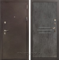 Входная металлическая дверь Лекс 5А Цезарь №82 (Медный антик / Бетон тёмный)