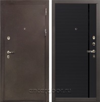 Входная металлическая дверь Лекс 5А Цезарь №115 (Медный антик / Черный кварц)