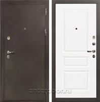 Входная металлическая дверь Лекс 5А Цезарь №94 (Медный антик / Софт белый снег)