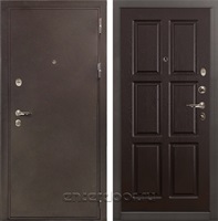 Входная металлическая дверь Лекс 5А Цезарь №84 (Медный антик / Ясень шоколад)