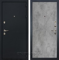 Входная металлическая дверь Лекс 2 Рим №104 (Черный шелк / Бетон светлый)