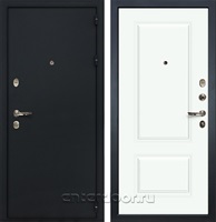 Входная металлическая дверь Лекс 2 Рим №55.1 Вероника-1 (Черный шелк / Белый софт)