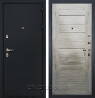 Входная металлическая дверь Лекс 2 Рим №111 Клеопатра (Черный шелк / Дуб тревис серый)