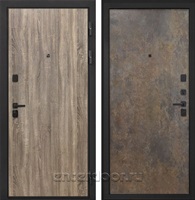 Входная металлическая дверь Интекрон Профит Black (Дуб Турин / Гранж)