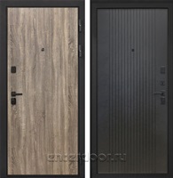 Входная металлическая дверь Интекрон Профит Black (Дуб Турин / Лофт черный)