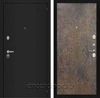 Входная металлическая дверь Интекрон Гектор (Черный шелк / Гранж)