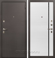 Входная стальная дверь Лекс 1А №114 (Медный антик / Белая шагрень)