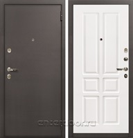 Входная дверь 1А №87 (Медный антик / Софт белый снег)