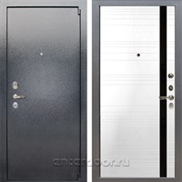 Входная стальная дверь Лекс 3 Барк №31.1 (Серый букле / Белый Ясень)