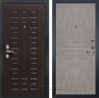 Входная металлическая дверь Лекс 4А Неаполь №81 с молдингами (Венге / Бетон светлый)