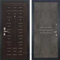 Входная металлическая дверь Лекс 4А Неаполь №82 с молдингами (Венге / Бетон тёмный)