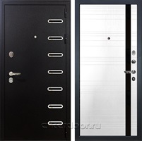 Входная металлическая дверь Лекс Витязь №31.1 (Чёрный шелк / Белый Ясень)
