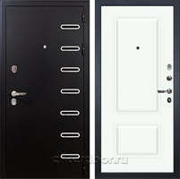 Входная металлическая дверь Лекс Витязь №55.1 Вероника-1 (Чёрный шелк / Белый софт)