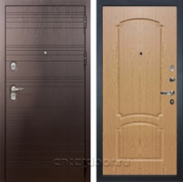Входная металлическая дверь Лекс Легион №16 (Ясень шоколад / Дуб натуральный)