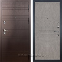 Входная металлическая дверь Лекс Легион №81 (Ясень шоколад / Бетон светлый)