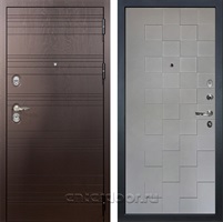 Входная металлическая дверь Лекс Легион №72 (Ясень шоколад / Графит софт)