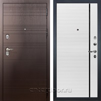Входная металлическая дверь Лекс Легион №114 (Ясень шоколад / Белая шагрень)