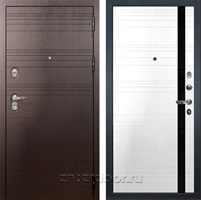 Входная металлическая дверь Лекс Легион №31.1 (Ясень шоколад / Белый Ясень)