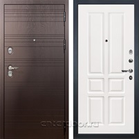 Входная металлическая дверь Лекс Легион №87 (Ясень шоколад / Софт белый снег)