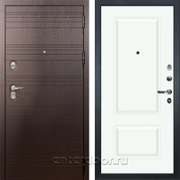 Входная металлическая дверь Лекс Легион №55.1 Вероника-1 (Ясень шоколад / Белый софт)