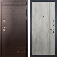 Входная металлическая дверь Лекс Легион №73 Лучия-1 (Ясень шоколад / Дуб тревис серый)