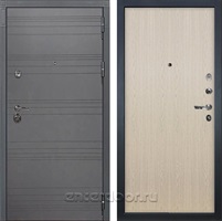 Входная металлическая дверь Лекс Сенатор 3К №1 (Софт графит / Беленый дуб)