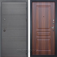 Входная металлическая дверь Лекс Сенатор 3К №108 (Софт графит / Дуб Коньяк)