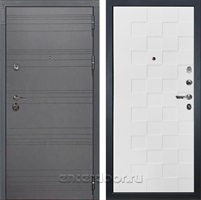 Входная металлическая дверь Лекс Сенатор 3К №71 (Софт графит / Белая шагрень)