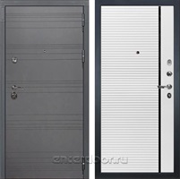 Входная металлическая дверь Лекс Сенатор 3К №114 (Софт графит / Белая шагрень)