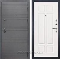 Входная металлическая дверь Лекс Сенатор 3К №89 (Софт графит / Софт белый снег)