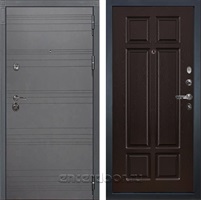 Входная металлическая дверь Лекс Сенатор 3К №88 (Софт графит / Ясень шоколад)