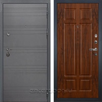 Входная металлическая дверь Лекс Сенатор 3К №90 (Софт графит / Винорит дуб тёмный)