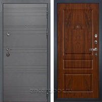 Входная металлическая дверь Лекс Сенатор 3К №92 (Софт графит / Винорит дуб тёмный)