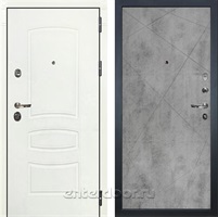 Входная металлическая дверь Лекс Сенатор 3К №104 (Белая шагрень / Бетон светлый)