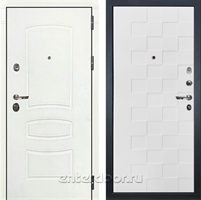 Входная металлическая дверь Лекс Сенатор 3К №71 (Белая шагрень / Белая шагрень)