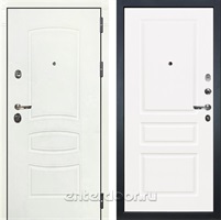 Входная металлическая дверь Лекс Сенатор 3К №94 (Белая шагрень / Софт белый снег)