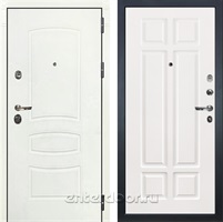 Входная металлическая дверь Лекс Сенатор 3К №89 (Белая шагрень / Софт белый снег)