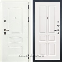 Входная металлическая дверь Лекс Сенатор 3К №87 (Белая шагрень / Софт белый снег)