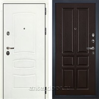 Входная металлическая дверь Лекс Сенатор 3К №86 (Белая шагрень / Ясень шоколад)