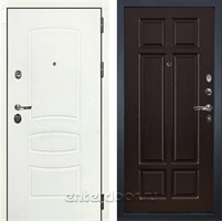 Входная металлическая дверь Лекс Сенатор 3К №88 (Белая шагрень / Ясень шоколад)