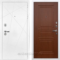 Входная металлическая дверь Лекс Соната №19 (Белая шагрень / Береза мореная)