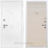 Входная металлическая дверь Лекс Соната №63 (Белая шагрень / Дуб фактурный кремовый)