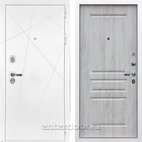 Входная металлическая дверь Лекс Соната №110 (Белая шагрень / Сосна белая 50977-94)