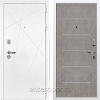 Входная металлическая дверь Лекс Соната №80 (Белая шагрень / Бетон светлый)