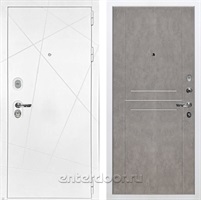 Входная металлическая дверь Лекс Соната №81 (Белая шагрень / Бетон светлый)